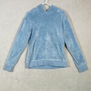 Athleta Girl Feelin' Great Hoodie Kids Size XXL 16 Blue Plush Fleece‎ Pullover